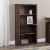 Home Square 4 Adjustable Shelves Wood Bookcase Set in Brown (Set of 2) Perspective: bottom