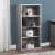 Home Square 4 Adjustable Shelves Wood Bookcase Set in Gray (Set of 2) Perspective: bottom