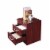 Home Square Contemporary 2 Drawer Wooden Nightstand Set in Mahogany (Set of 2) Perspective: bottom