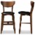 Bowery Hill 25  Counter Stool in Black and Brown (Set of 2) Perspective: bottom