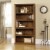 Home Square 2 Piece Wood Bookcase Set with 5 Shelf in Oiled Oak Perspective: bottom