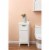 Luxen 2 Piece White Wood Bathroom Wall Cabinet and Small Storage Cabinet Set Perspective: bottom