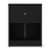 Home Square 2 Piece Bedroom Set with 2 One Drawer Nightstands in Black Perspective: bottom