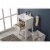 Maklaine 20  Single Sink Vanity in White Perspective: bottom
