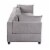 Bowery Hill Fabric Sofa Loveseat Living Room Set in Light Gray Perspective: bottom