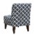Bowery Hill Accent Slipper Chair in Blue Perspective: bottom
