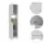 Bowery Hill 67  Linen Cabinet in White Perspective: bottom