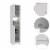 Bowery Hill 67  Linen Cabinet in White Perspective: bottom