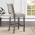 Home Square 3 Piece Upholstered Solid Wood Stationary Counter Stool Set in Gray Perspective: bottom