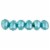Northlight Set of 6 Metallic Blue Medium Size Easter Egg Decorations 3.5 Perspective: bottom