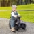 Police Car Toy with Megaphone, Ride On Sliding Car W/ Anti Fall Device Black Perspective: bottom