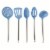 Core Home 5 Piece Classic Utensil Set  -  Blue Perspective: bottom