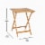 Martindale Solid Acacia Wood 24 Inch Square Portable Folding Patio Table with Slatted Top Perspective: bottom