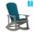 Savannah Set of 2 All-Weather Poly Resin Wood Adirondack Rocking Chairs Perspective: bottom