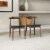 Blake Modern Dining Room and Kitchen Black Faux Leather Chair Set of 2 Perspective: bottom