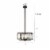 Contemporary 6 Light Metal 16 Ceiling Pendant with Crystal Accents, Silver Perspective: bottom