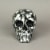 Resin Skulls Print Skull Statue Skeleton Home Decor Gothic Sculpture Figurine Perspective: bottom