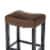 Armen Living Tudor 26  Backless Stationary Bar Stool in Wrangler Brown Perspective: bottom