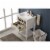 Design Element Group Cara 24  Single Sink Vanity in White Perspective: bottom