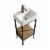Design Element Group Cassidy 16  Single Sink Vanity in Natural Perspective: bottom