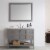 Vinnova Florence 48 Bathroom Vanity Framed Wall Mirror in Gray Perspective: bottom