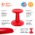 Kore Design Kids Wobble Chair 14 Red Perspective: bottom