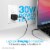 Naztech 15543 6ft Black 30W PD Wall Charger And USB-C Perspective: bottom