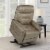 Ottawa Mushroom Light Brown Faux Leather Power Lift Chair with Heat and Massage Perspective: bottom