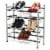 Ustech 3-Tier Slide-N-Adjust Multi-Position Metal Non-Slip Shoe Rack Perspective: bottom