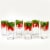 Kitcheniva Drinking Glasses Red Cherry Set of 6 Perspective: bottom