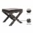 Meridian Furniture Nixon Contemporary Velvet Ottoman/Bench in Gray Perspective: bottom