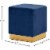 Meridian Furniture Jax Contemporary Velvet Ottoman/Stool in Navy Perspective: bottom
