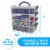 Bins  Things Stackable Storage Container with 2 Trays - Gray Perspective: bottom
