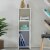 Wooden Home Tall Freestanding Bathroom Vanity linen Tower Organizer Cabinet, White Perspective: bottom