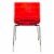 LeisureMod Astor Modern Rain Drop Design Dining Chair in Red Set of 4 Perspective: bottom