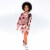 Printed Shirt Dress With Long Sleeves Perspective: bottom