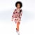 Printed Shirt Dress With Long Sleeves Perspective: bottom