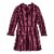 Long Sleeve Crinkle Dress Red Violet Perspective: bottom