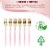240 Forks - Gold with Pink Handle Moderno Disposable Plastic Dinner Forks Perspective: bottom