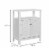 Elegant Home Fashions Wooden Bathroom Floor Cabinet & Shelf 2 Door White S0670 Perspective: bottom