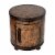 Beaumont Lane Round Traditional Wood Duffel End Table in Brown Perspective: bottom