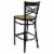 Bowery Hill 29  Black Back Metal Bar Stool in Cherry Perspective: bottom