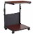 Scranton & Co Mobile Computer Cart in Mahogany Perspective: bottom