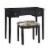 Riverbay Furniture Vanity Set Black with Bench Perspective: bottom