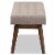 Baxton Studio Elia Button Tufted Bedroom Bench in Light Gray Perspective: bottom
