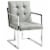 Brika Home Faux Leather Dining Chair in Light Gray (Set of 2) Perspective: bottom