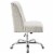 Riverbay Furniture Upholstered Swivel Office Chair in Cream Sherpa Perspective: bottom