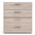 Levan Home Contemporary 4-Drawer Engineered Wood Chest/Bedroom Dresser in Beige Perspective: bottom