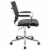 Scranton & Co Mid Back Leather Mesh Executive Swivel Office Chair in Black Perspective: bottom