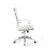 Scranton & Co High Back Ribbed Faux Leather Office Swivel Chair in White Perspective: bottom